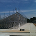 Angle Frame Grandstand Infrastructure - Safety Backs Installed