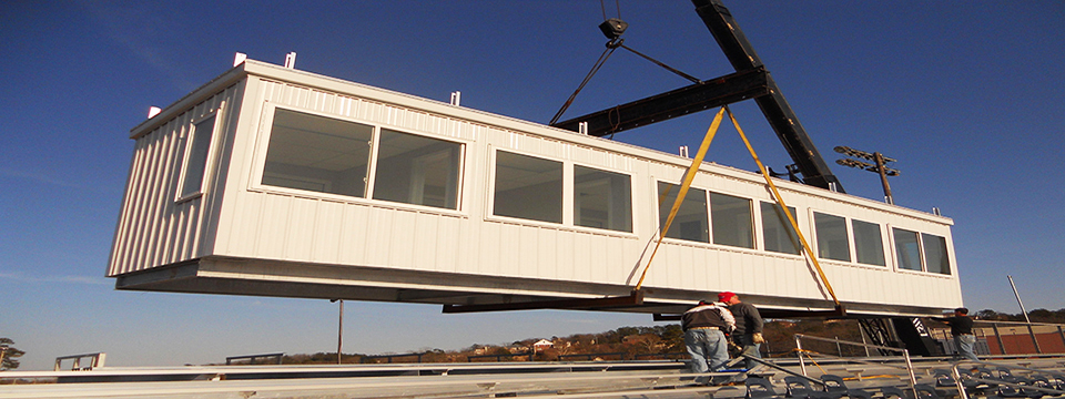 Custom Grandstand Press Box Installation