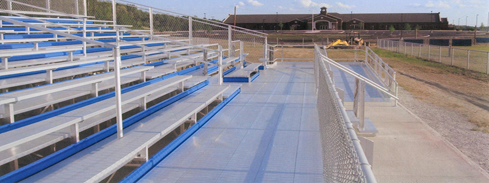 Angle Frame Grandstand + Blue Riser Board