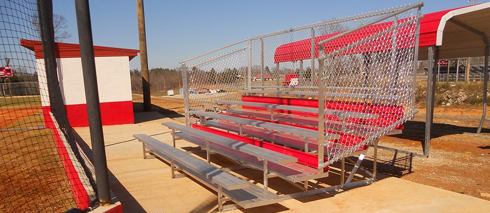 Non-Elevated Stadium Bleachers - 5 Row x 15'