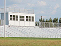 800 Seat Angle Frame Grandstand + Custom Press Box + Bandstand