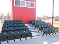 Enclosed Interlocking Decking + Stadium Chair Back Seats - Baseball